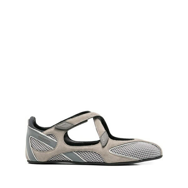 ジ アティコ レディース サンダル シューズ Logo detail ballet flats Grey