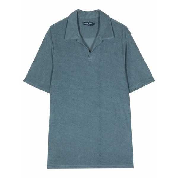 フレスコボールカリオカ メンズ スポーツシャツ トップス Faustino cotton-blend polo shirt Blue