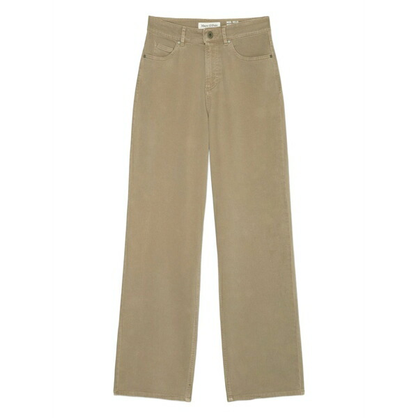 マルコポーロ レディース 心地よいズボン下 ボトムス Wide-leg utility trousers Brown