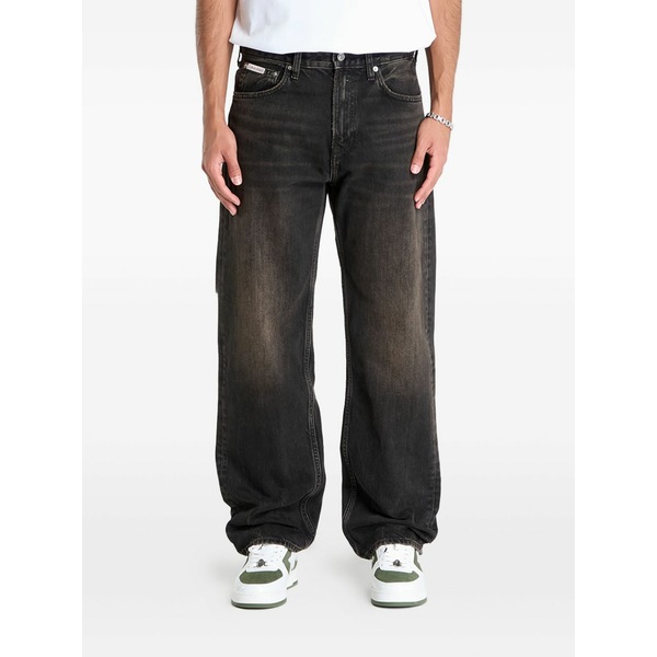 カルバンクライン メンズ 心地よいズボン下 ボトムス 90s straight jeans Black
