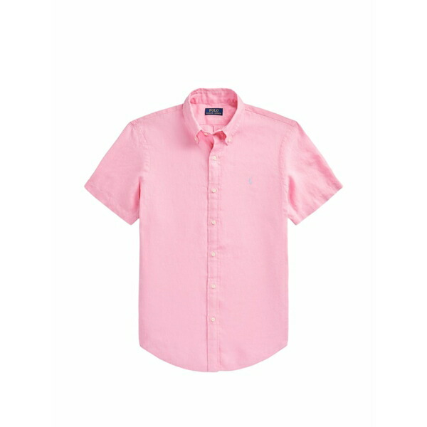 ラルフローレン メンズ プルオーバー トップス Button-down short-sleeved shirt Pink