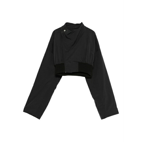 リックオウエンス レディース 上衣＆上衣 アウター Double-breasted cropped jacket Black