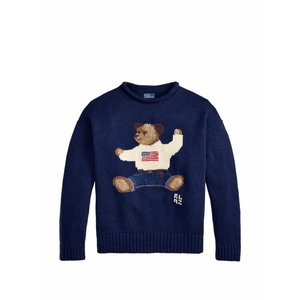 ラルフローレン レディース 編み物\u0026スウェーター アウター Polo bear roll-neck sweater Blue