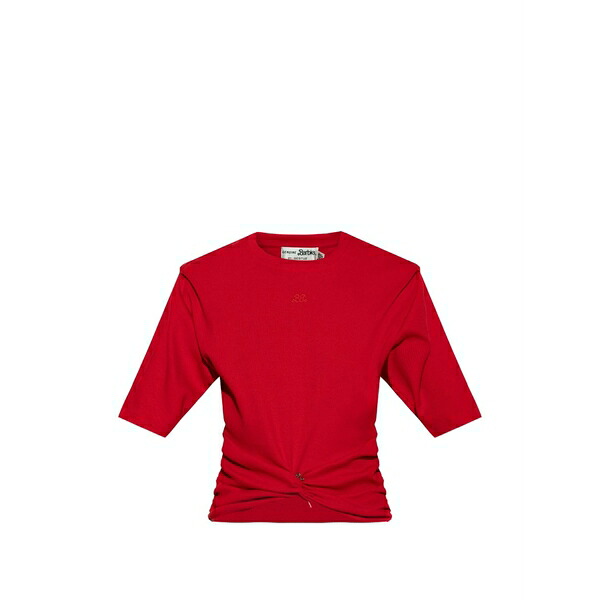 ゲタス レディース ティーシャツ トップス Twist-detail t-shirt Red