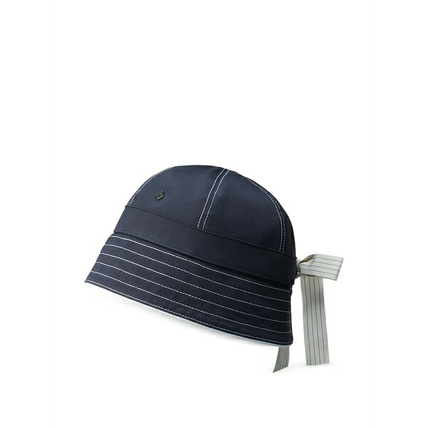 メゾンミッシェル  メンズ 鳥打ち帽 付属物 Trey striped-design beret hat Blue