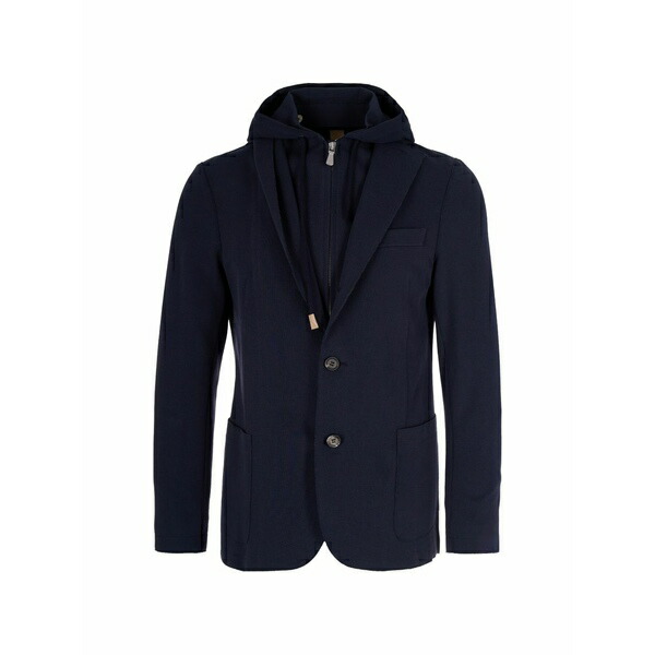 イレブンティ メンズ 上衣＆上衣 アウター Hooded blazer Blue