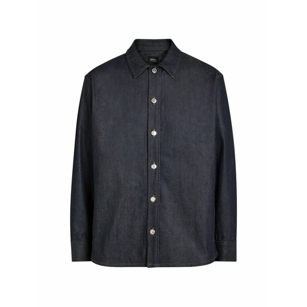 アーペーセー メンズ ティーシャツ トップス Contrast-stitch shirt Blue