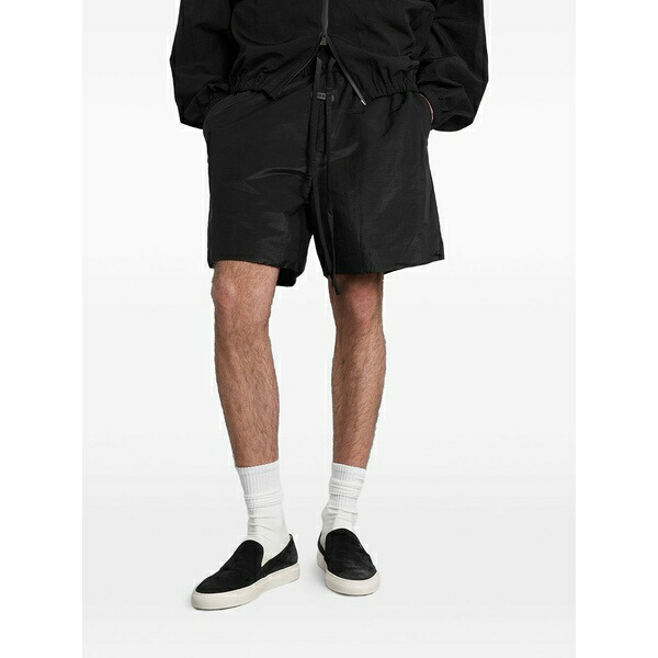 フィアオブゴッド メンズ 心地好いズボン下 ボトムス Drawstring-waist shorts Black