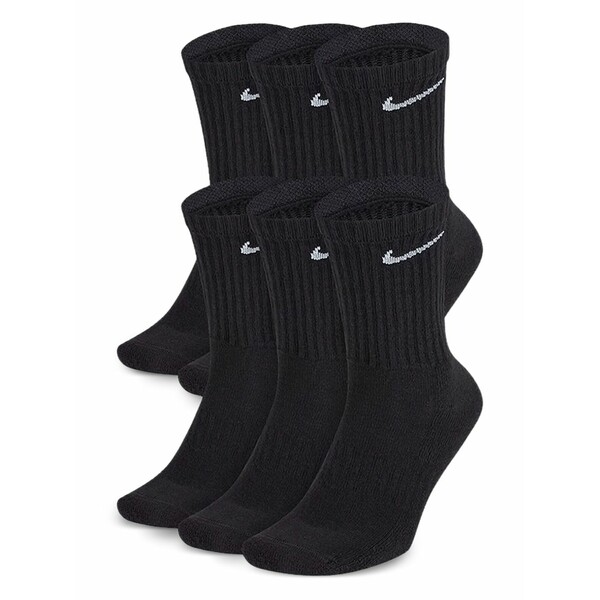 ナイキ メンズ ソックス アンダー御召しもの Cushioned socks (pack of six) Black