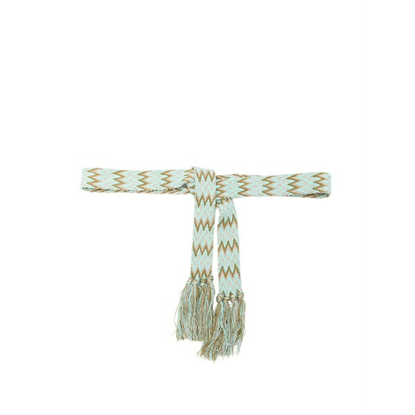 ピエール＝ルイ・マシア メンズ 三尺帯 添え物 Zigzag-knit tassel-detail belt Neutrals