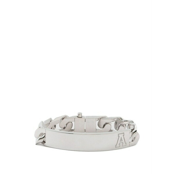 アンブッシュ メンズ ブレスレット・バングル・アンクレット 付属物 Logo-engraved bracelet Silver