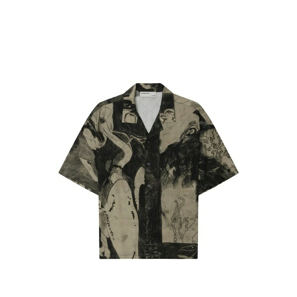 ドムレベル メンズ プルオーバー トップス Graphic-print short-sleeve shirt Neutrals
