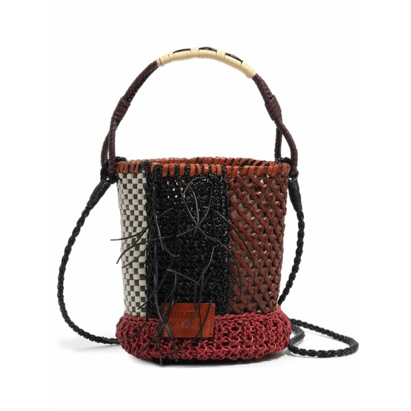 ビンバ イ ローラ レディース ハンドバック 御徒面子 Mini woven bucket bag Black