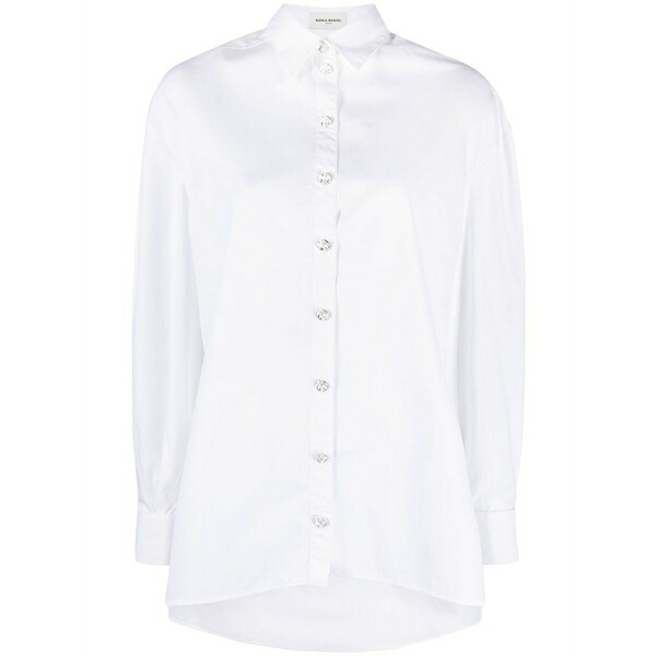 ソニアリキエル レディース プルオーバー トップス Crystal-buttons poplin shirt White