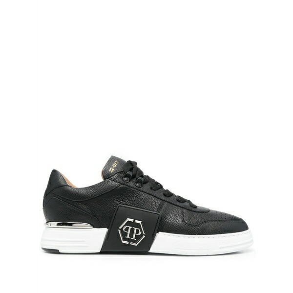 フィリップ飾り気の無い レディース スニーカー シューズ Hexagonal low-top sneakers Black