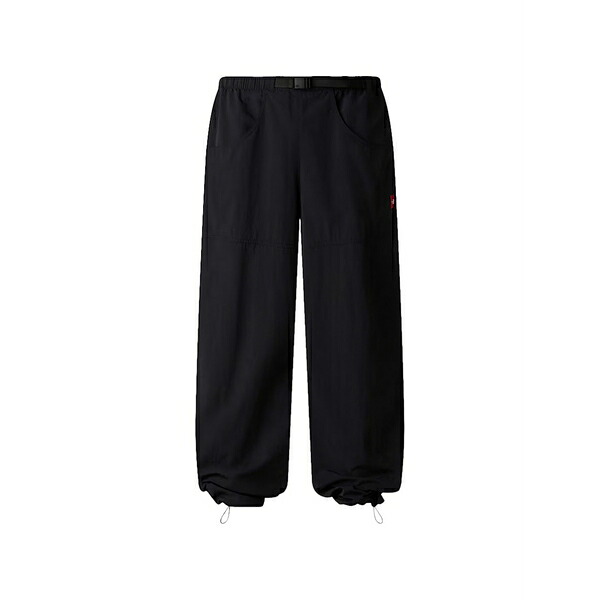北の方人間の顔 メンズ 心地好いズボン下 ボトムス Red box belted trousers Black