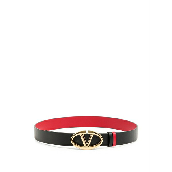 ヴァレンティノ ガラヴァーニ レディース ベルト アクセサリー Vlogo the bold edition reversible calfskin belt, 30mm Black｜asty