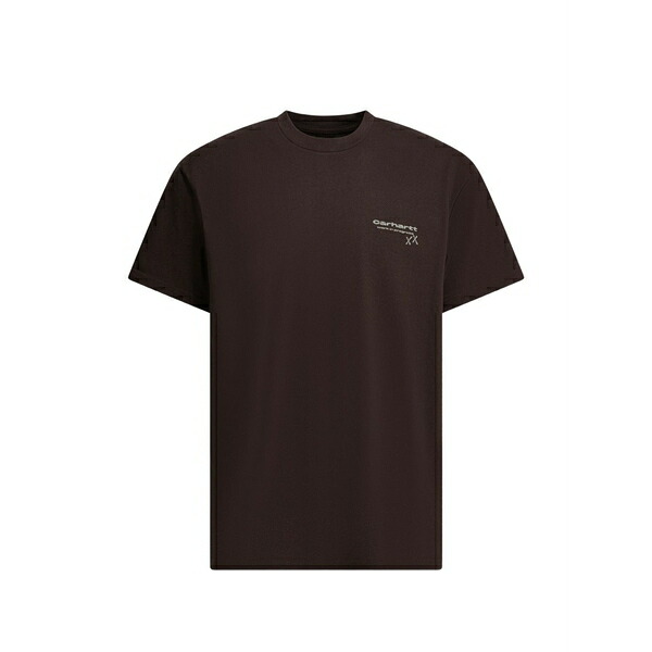鉄道車両ハート型 メンズ ティーシャツ トップス Print t-shirt Brown