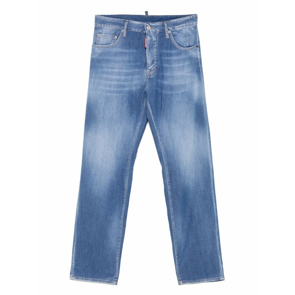 ディースクエアード メンズ デニムパンツ ボトムス Logo-embroidered jeans Blue|asty