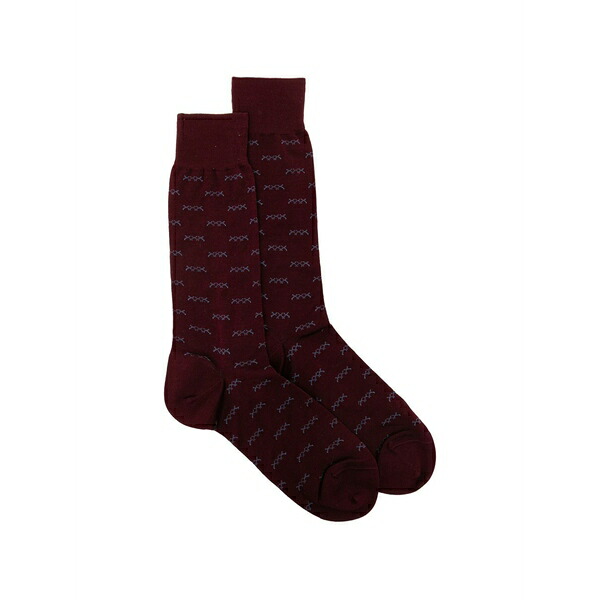 ゼニア メンズ ソックス アンダー御召しもの Iconic triple x socks Red