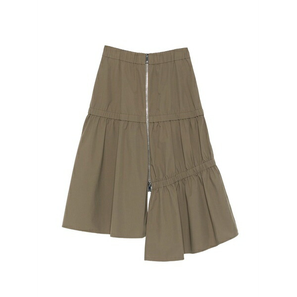 ティビ レディース スコート ボトムス Elasticated asymmetrical skirt Green