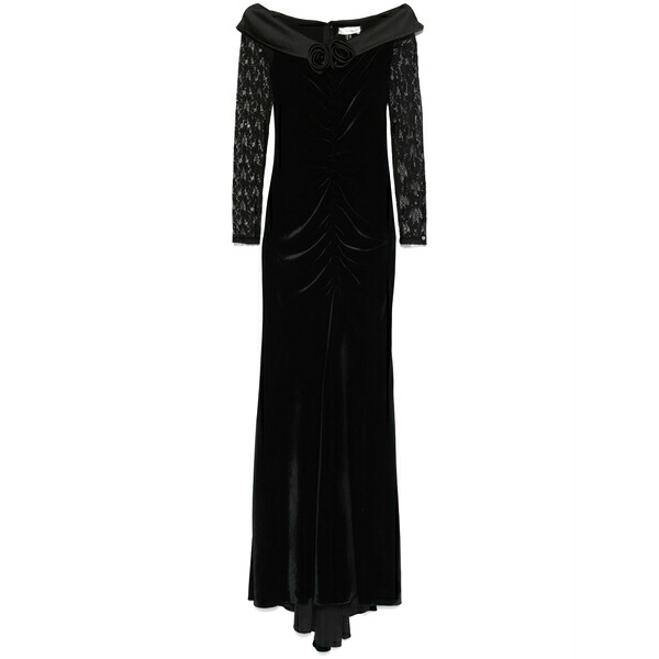 ニッサ レディース 衣裳 トップス Velvet maxi dress Black