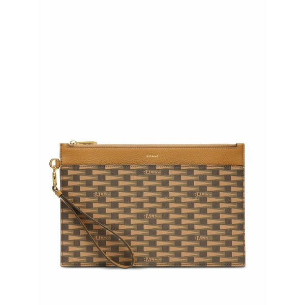 バリー メンズ 金入れ 付属物 Pennant zipped envelope wallet Brown