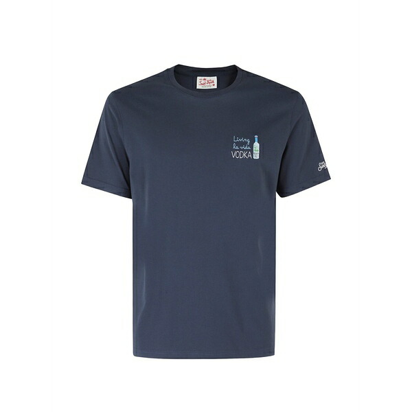 エムシーツーセイントバース メンズ プルオーバー トップス Portofino embroidered t-shirt Blue