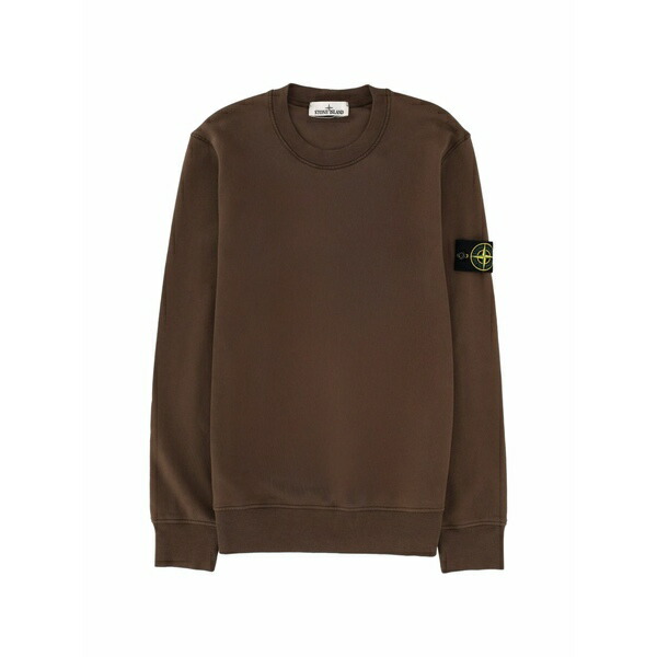 ストーンアイランド メンズ パーカー・スウェットシャツ アウター Logo-patch sweatshirt Brown