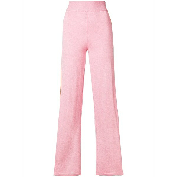 カシミヤ はたご屋 優しいこと レディース 心地好いズボン下 ボトムス Esther striped trousers Pink