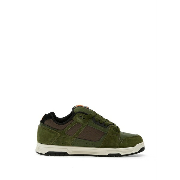 ディーシー メンズ スニーカー シューズ Suede-panelled perforated sneakers Green