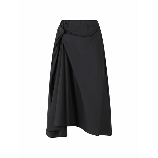 メイメイジェイ レディース スコート ボトムス Knot-detail elasticated-waist MIDI skirt Black