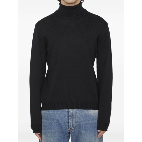 ロベルトコリーナ メンズ 編み物\u0026プルオーバー アウター Merino wool sweater  Black