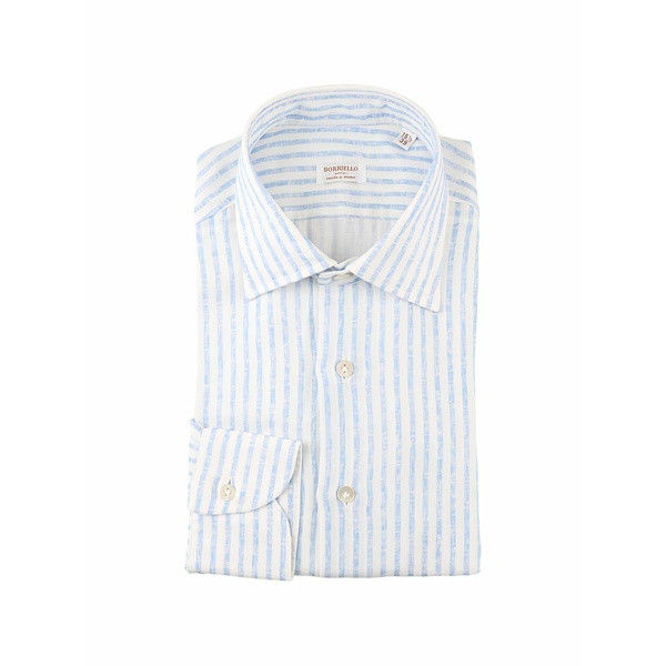 ボリエッロ メンズ プルオーバー トップス Stripe-print long-sleeved shirt Blue