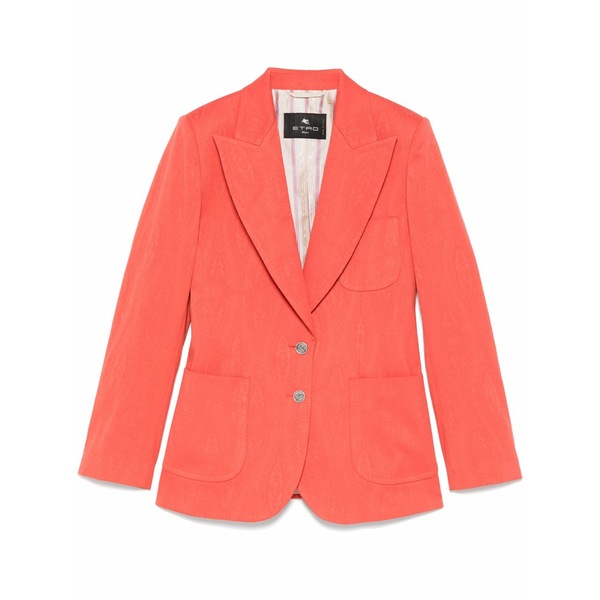 エトロ レディース ジャケット＆ブルゾン アウター Paisley-jacquard blazer Orange｜asty 125,900円