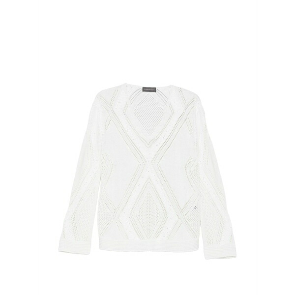 ロレーナアントニアッツィ レディース 編み物\u0026スウェーター アウター Openwork v-neck sweater White