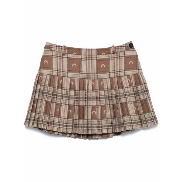 米国海兵隊員 独居室 レディース スコート ボトムス Moon-jacquard miniskirt Brown