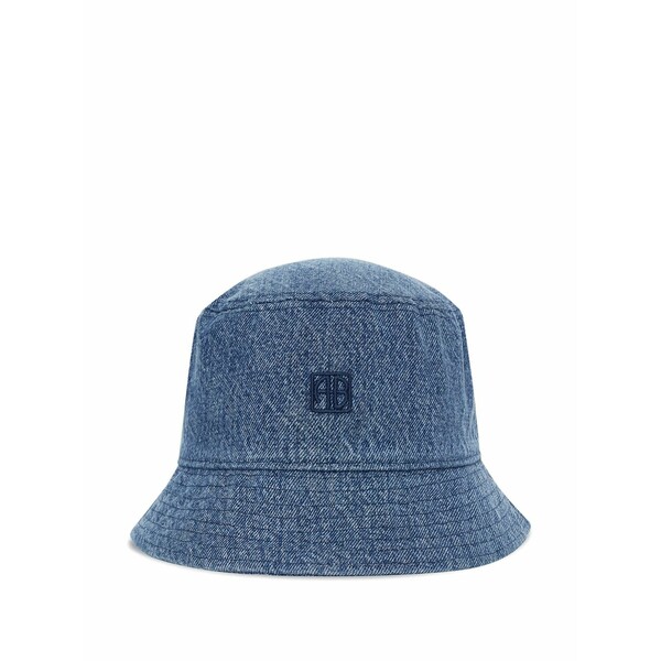 アニービン レディース かぶり笠 付属品 Shadow blue logo bucket hat Blue