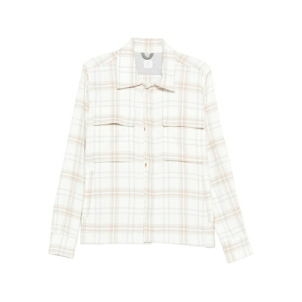 イレブンティ メンズ ティーシャツ トップス Checked shirt Neutrals