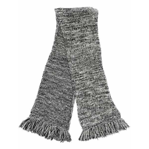 アスペジ レディース 消音装置・袈裟・えり巻き 添え物 Fringe-detail wool scarf Black