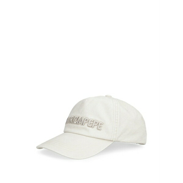 パトリツィア ペペ レディース かぶり笠 付属品 Logo-embroidered baseball cap White