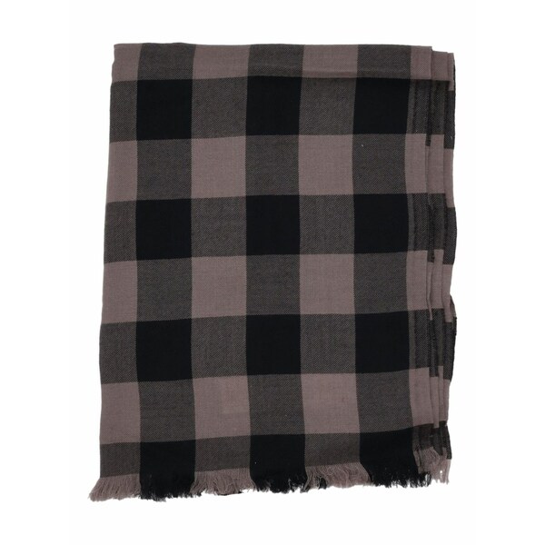 リックオウエンス メンズ 消音装置・袈裟・えり巻き 添え物 Checked-pattern scarf Grey