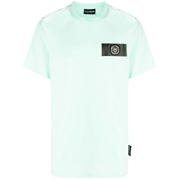 飾り気のない運動競技 メンズ ティーシャツ トップス Logo-patch short-sleeved t-shirt Green