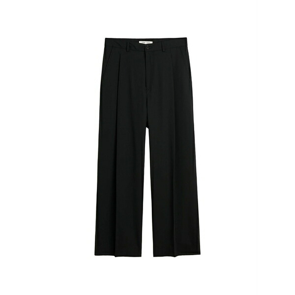 コモン スウェーデン王国 メンズ 心地よいズボン下 ボトムス Midas pleated trousers Black