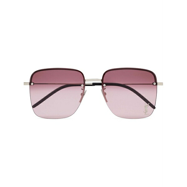 サンローラン アイウェア メンズ サングラス・アイウェア 佩び物 Logo-letter gradient sunglasses  Pink