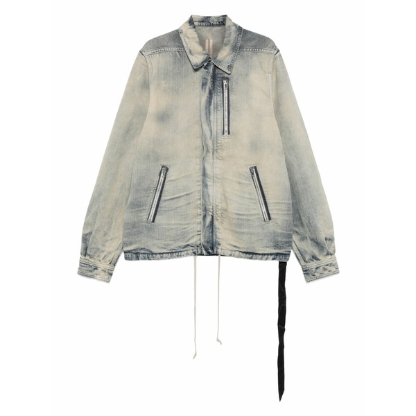 リックオウエンス メンズ 上衣＆上衣 アウター Zip-fastening drawstring jacket Blue