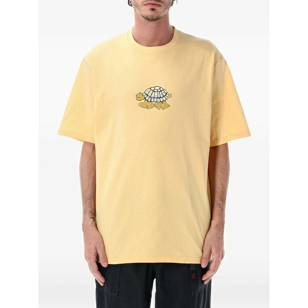 グラミチ メンズ ティーシャツ トップス Turtle-print t-shirt Yellow