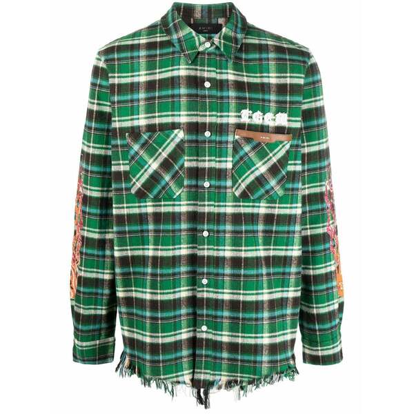 アミリ メンズ プルオーバー トップス X the great city workshop checked shirt Green