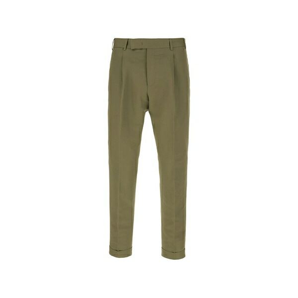 PTトリノ メンズ 心地好いズボン下 ボトムス Pleated trousers Green