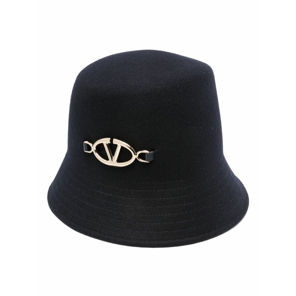ヴァレンティノ ガラヴァーニ レディース かぶり笠 添え物 Vlogo wool bucket hat  Black